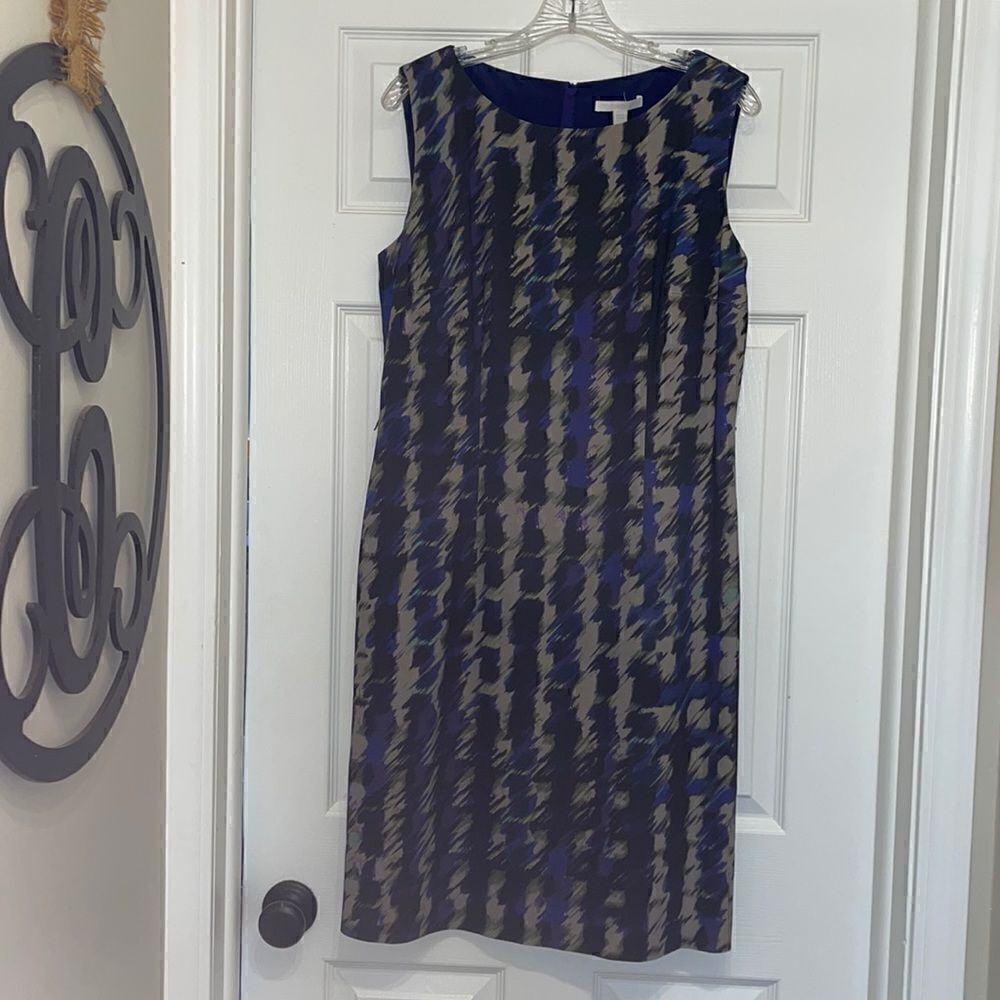 Hugo Boss Dimona Multi Watercolor Houndstooth Dress